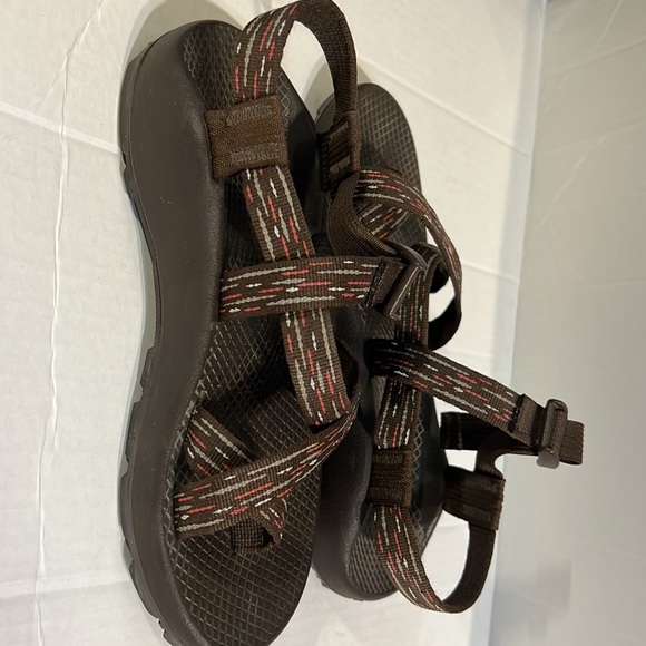 EUC Chaco Z2 Unaweep Brown Stitch performance sandal toe loop Southwestern W8 - Picture 10 of 10